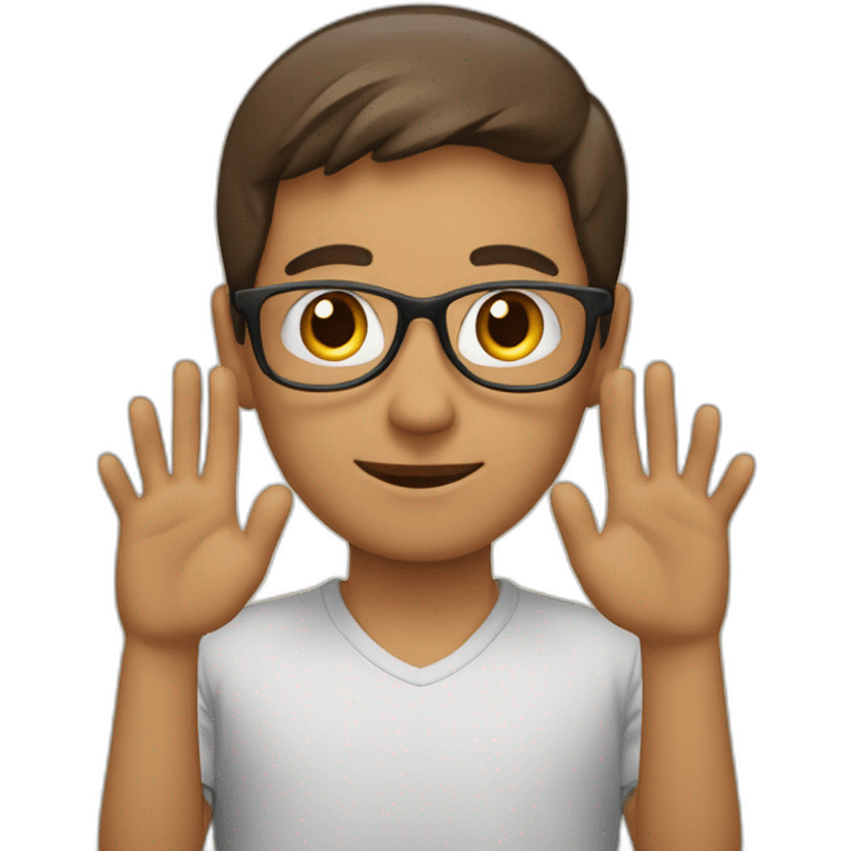 choqué avec les mains derrière les oreilles emoji