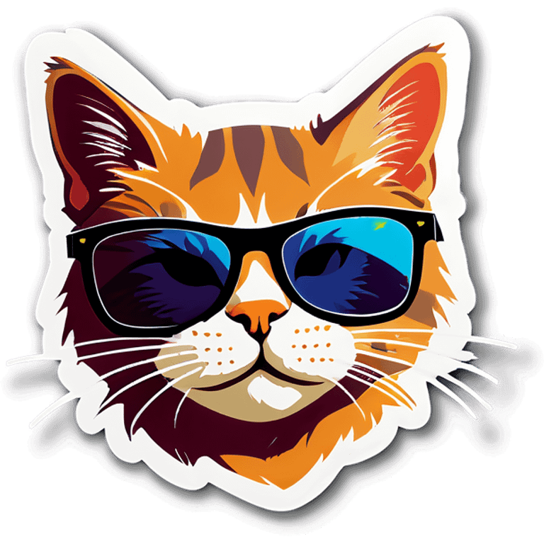 Cat with sunglasses emoji