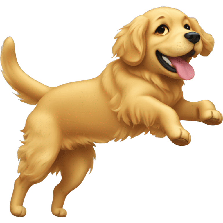 golden retriever rolling over  emoji