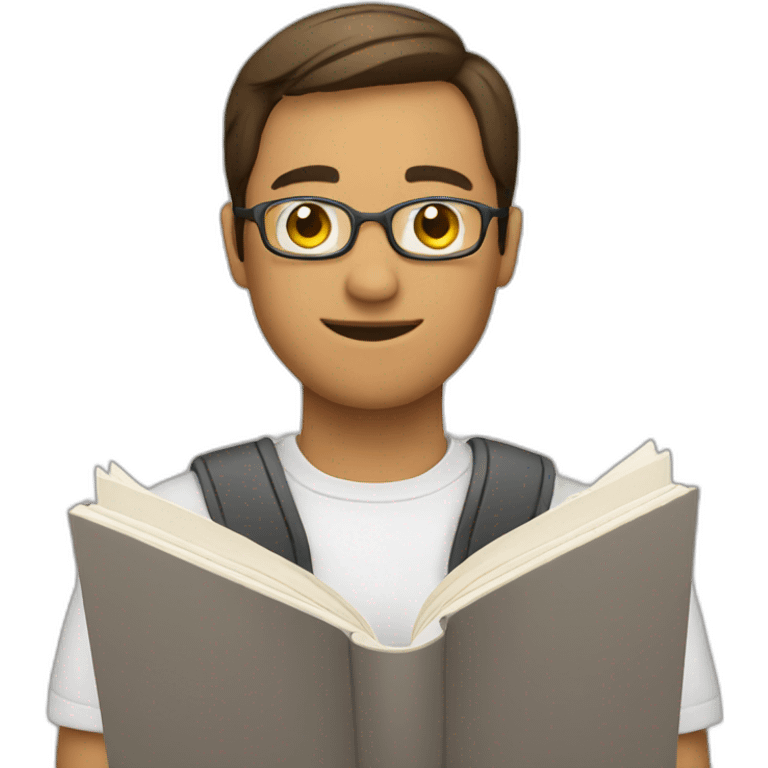 Translator with a book emoji