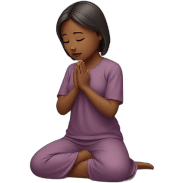 girl praying emoji