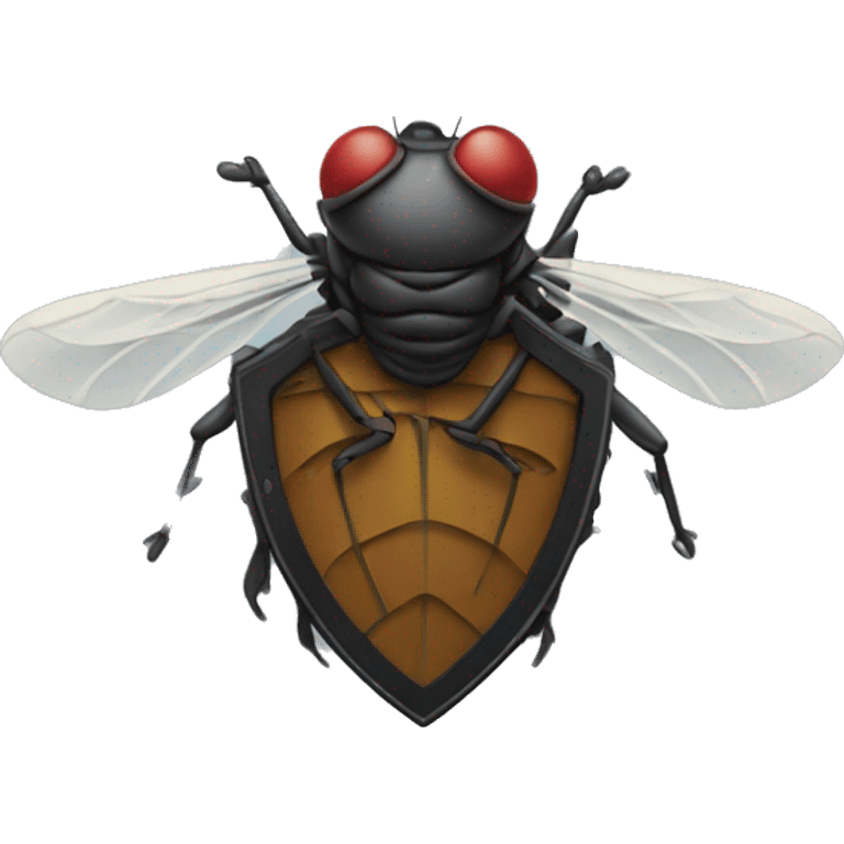 The fly with the shield emoji