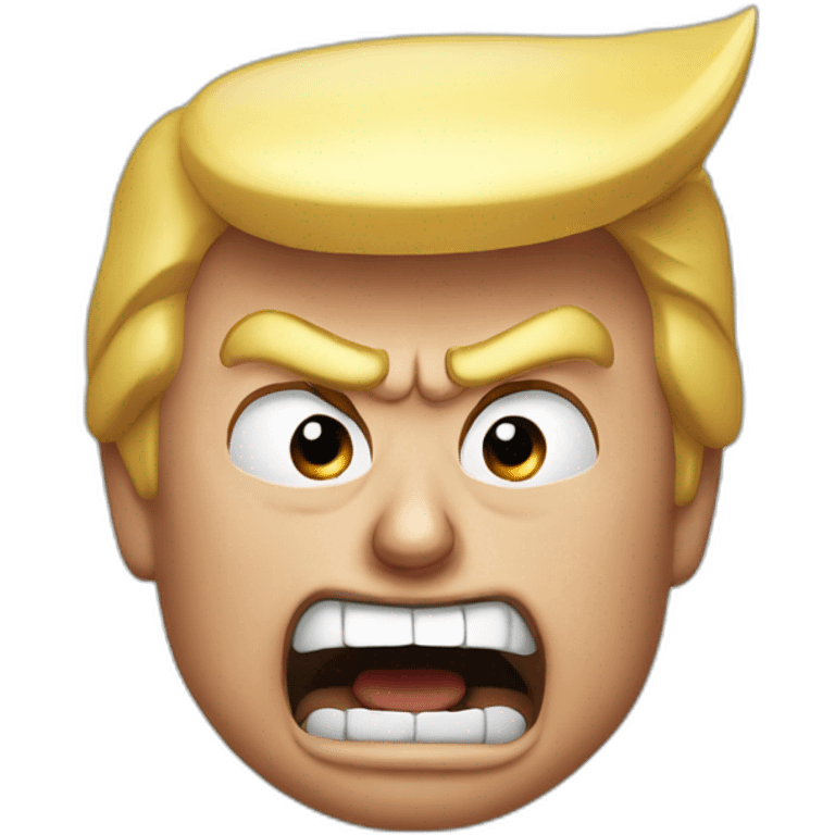 DONALD TRUMP, ANGRY SHOUTING emoji