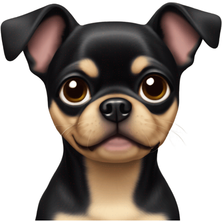 Black pug chihuahua mix emoji