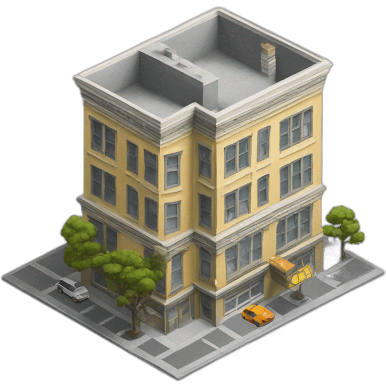 building model isometric san francisco emoji