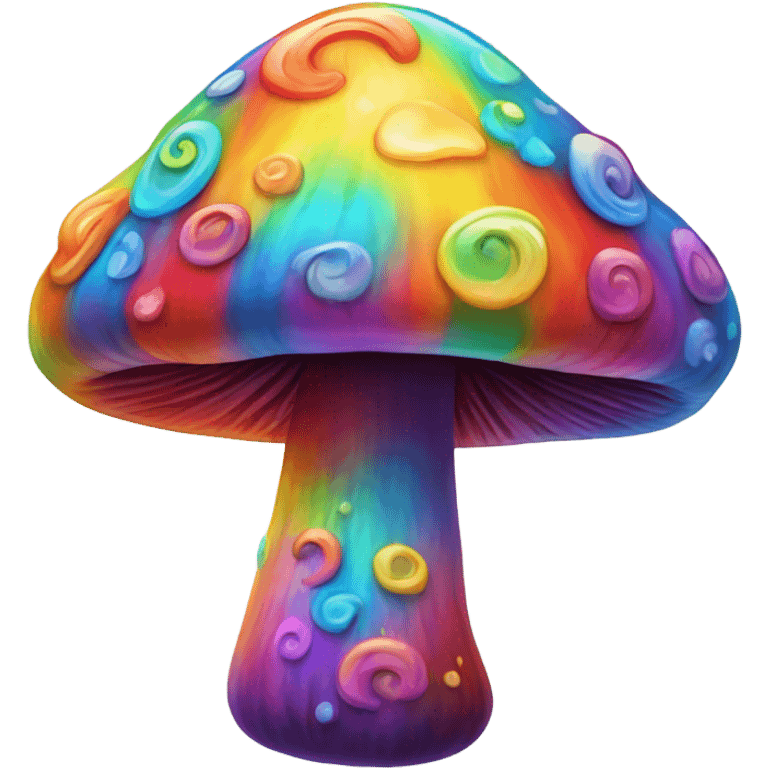 Rainbow mushroom emoji