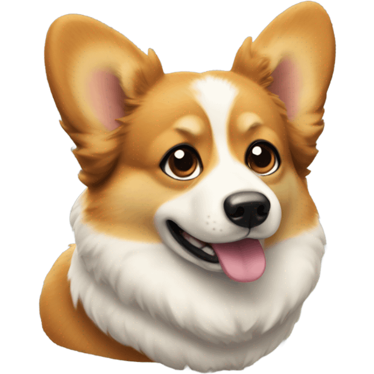 Fluffy corgi emoji