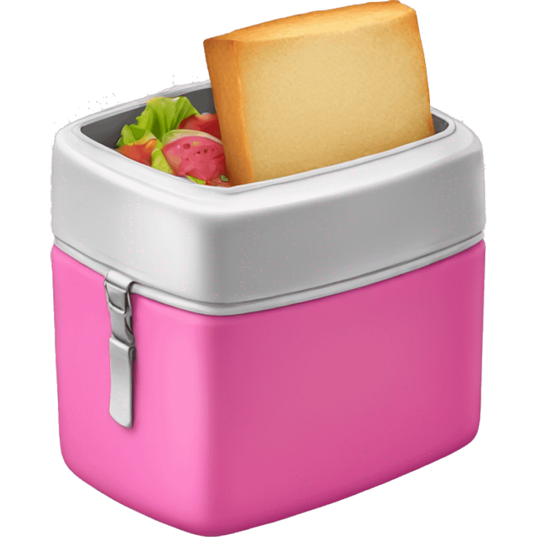 Pink lunch box emoji