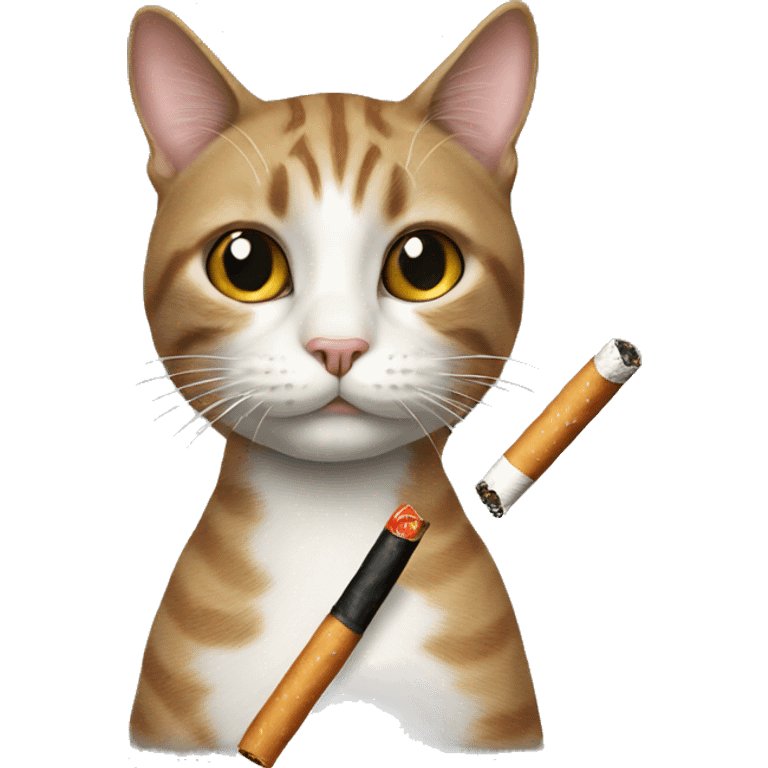 Cat with cigaret emoji