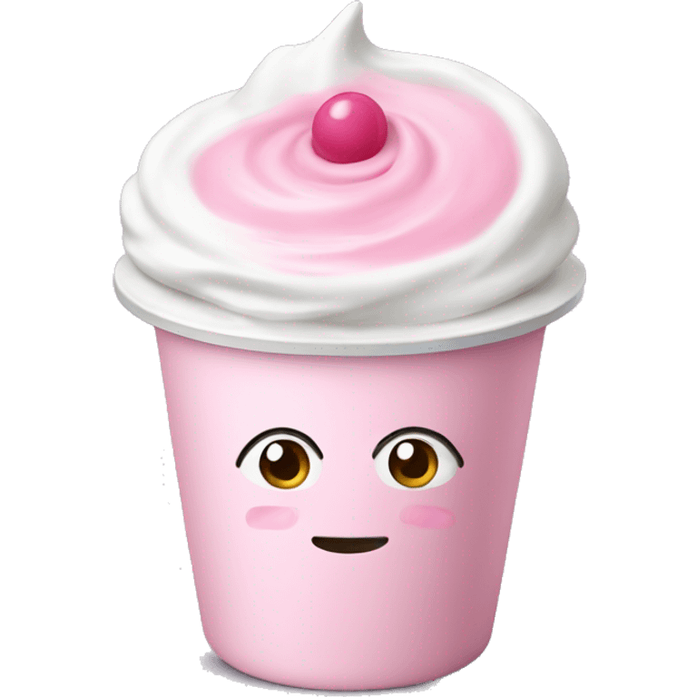 yogurt pink in a cup emoji