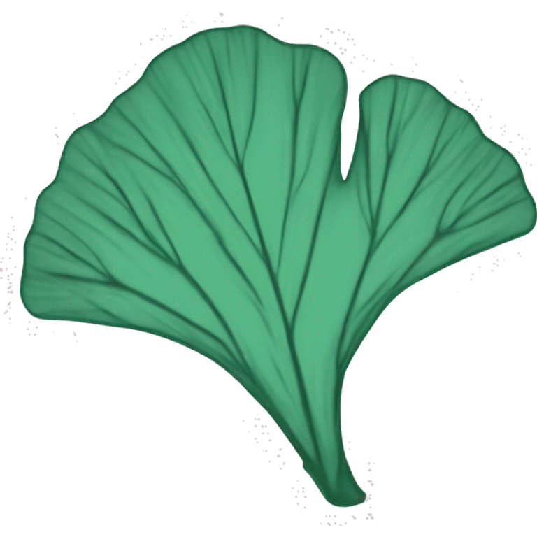 gingko leaf outline only, no fill emoji