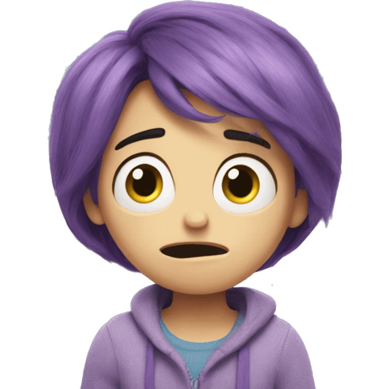 Anxiety chaeacter from inside out 2 emoji