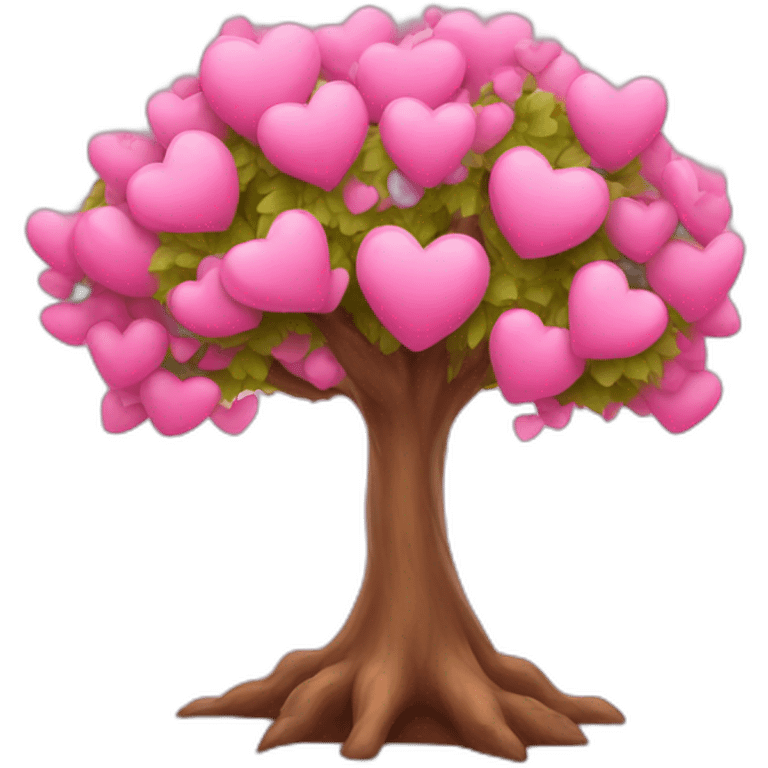 pink love tree emoji