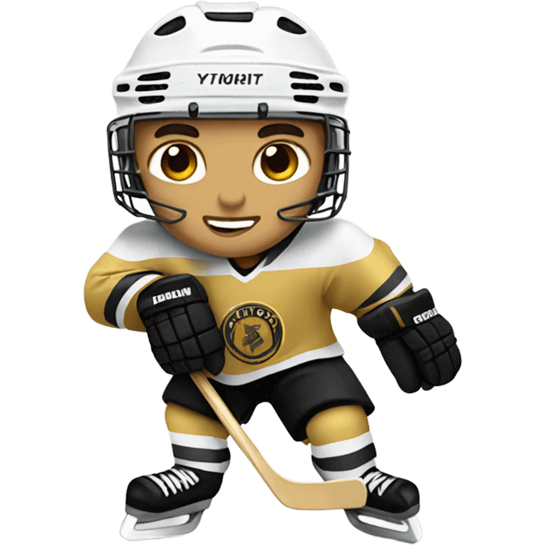 Gold hockey player emoji