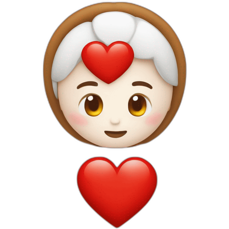 corazón coreano con corazón rojo emoji