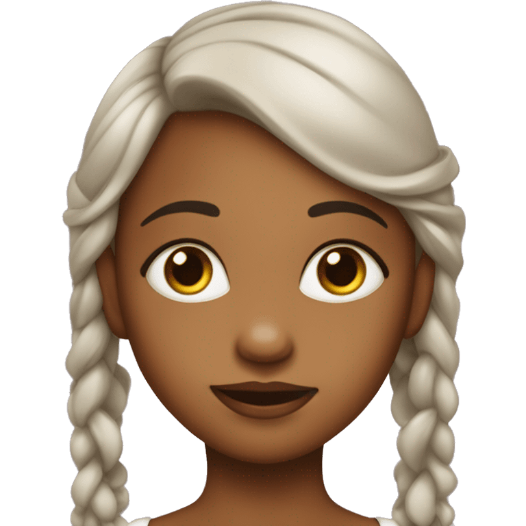 Una niña peli negra piel morenita ojos marrones pelo lacio  emoji