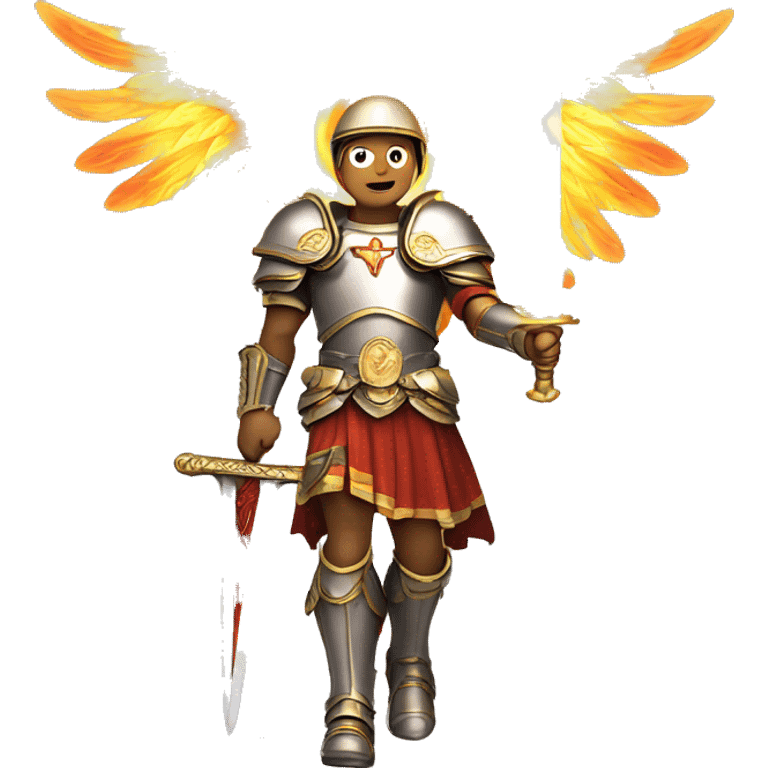 st michael the arc angel wielding his flaming sword emoji