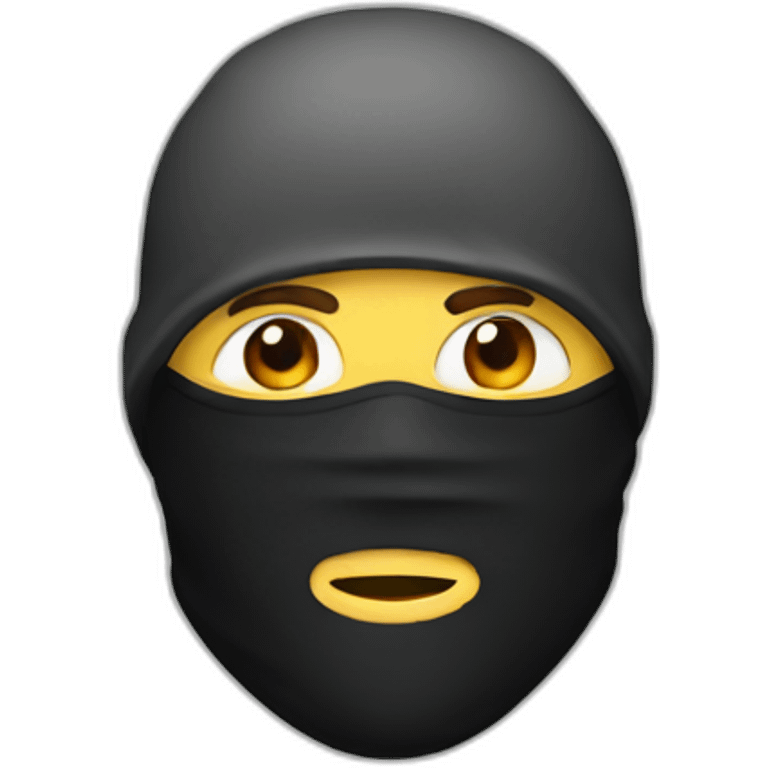 man with a balaclava emoji