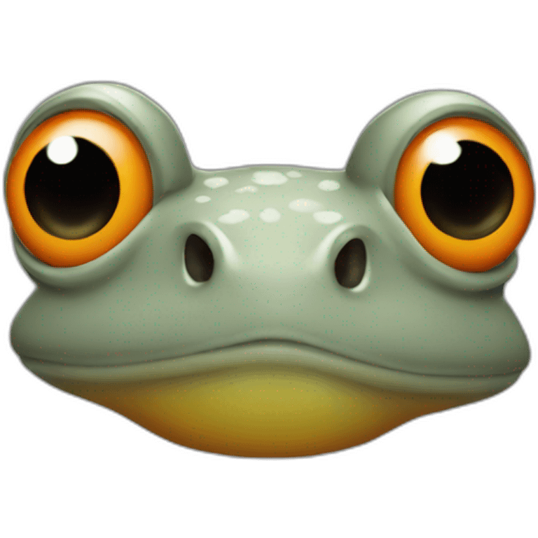 orange frog whit gray hair  emoji