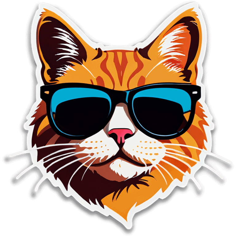 Cat with sunglasses emoji