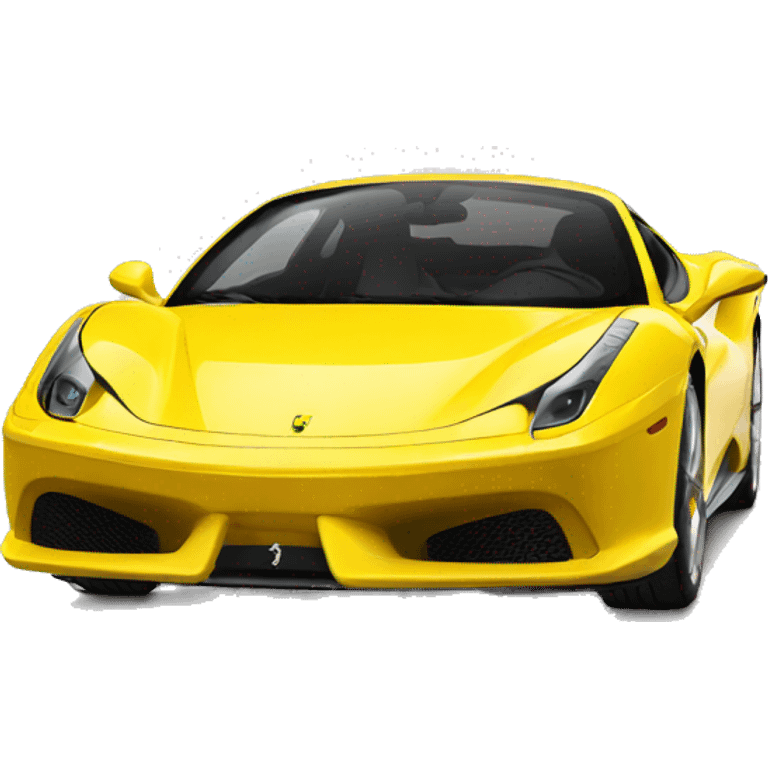 Ferrari in yellow emoji