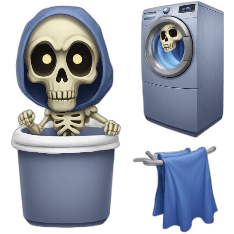 Laundry skeletor emoji