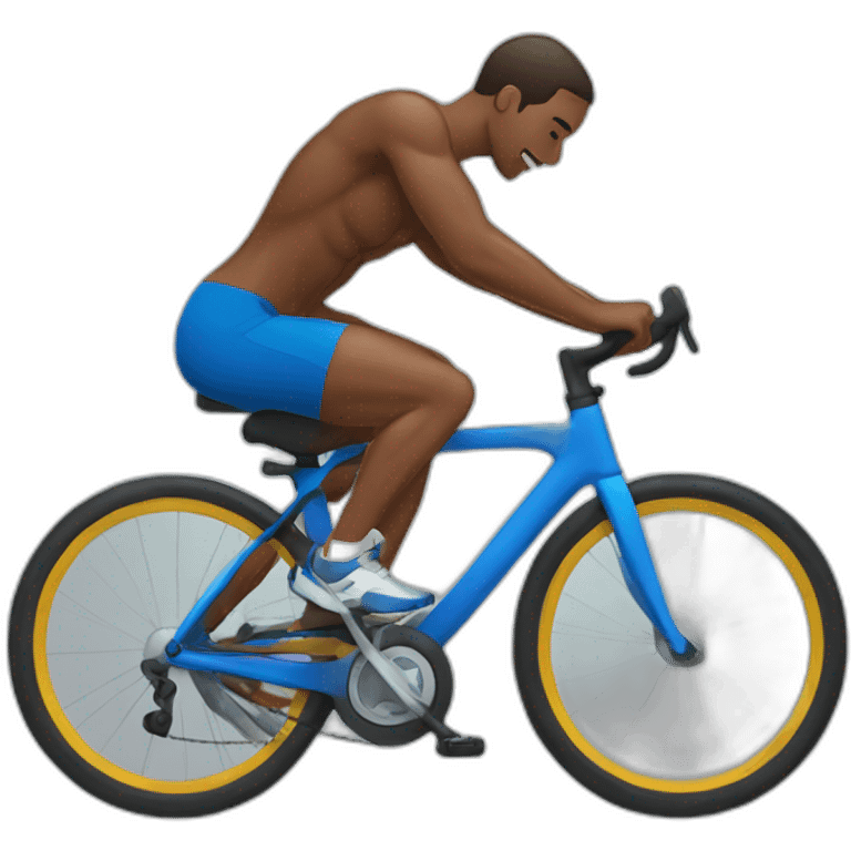 Man doing bicycle crunches workout emoji