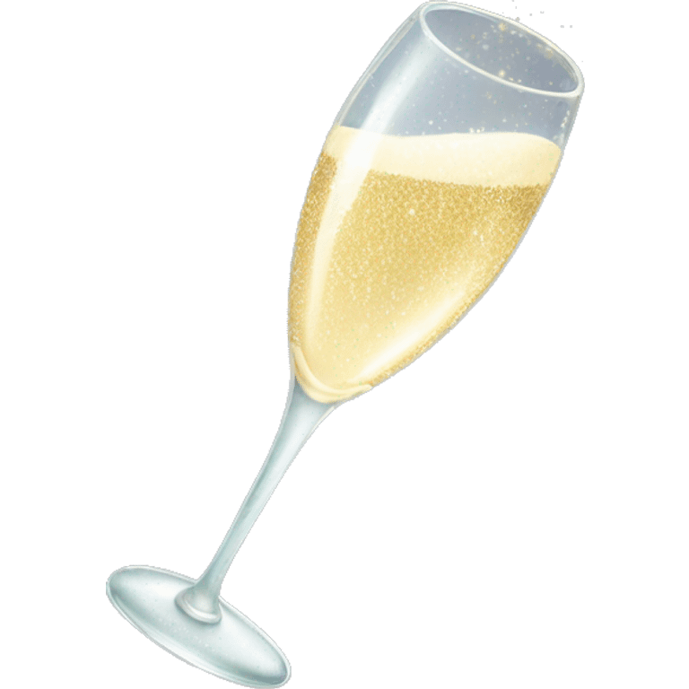 To a champagne glass with sparkle emoji