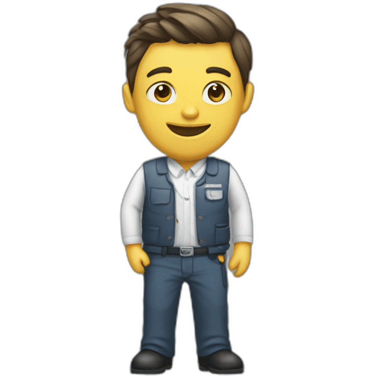 La pulga vestido de trabajador zf emoji