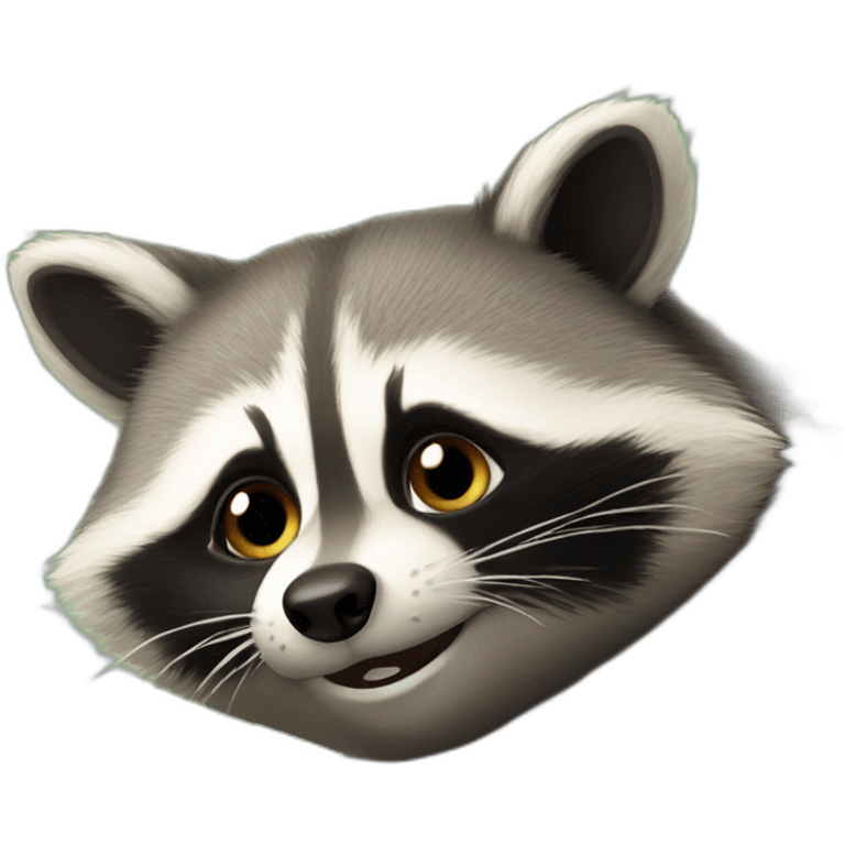 Cute racoon emoji