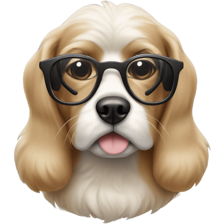 Dog with glasses  emoji