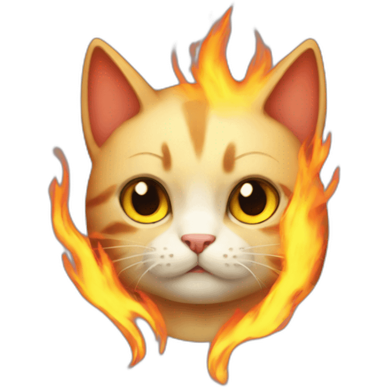 Cat-fire-anime emoji