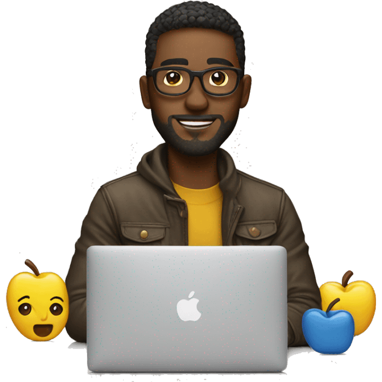 designer and macbook emoji