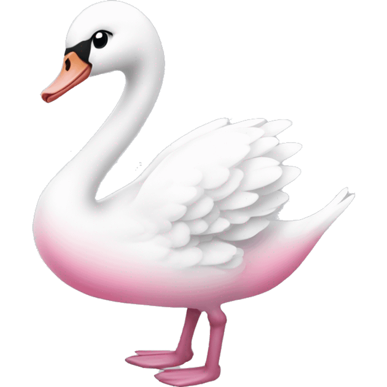 cute swan white and pink emoji