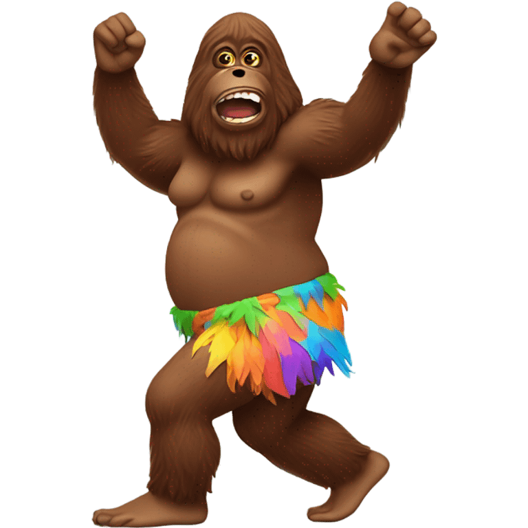 Sasquatch dancer in bikini  emoji