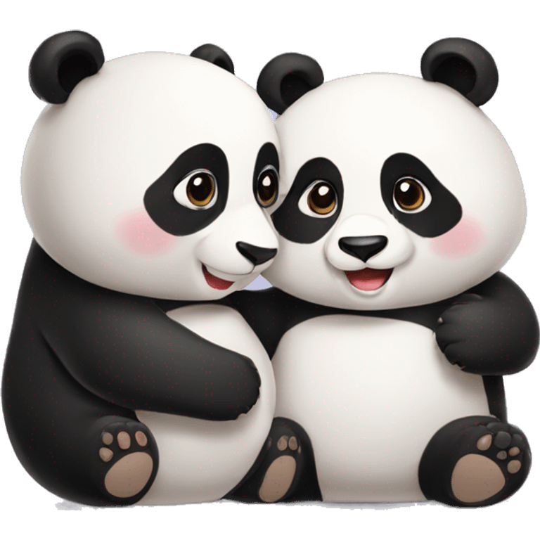 Panda amoureux emoji