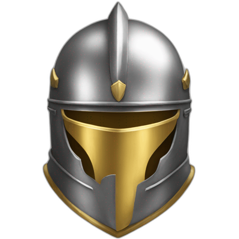 Golden and silver Helmet Knight emoji