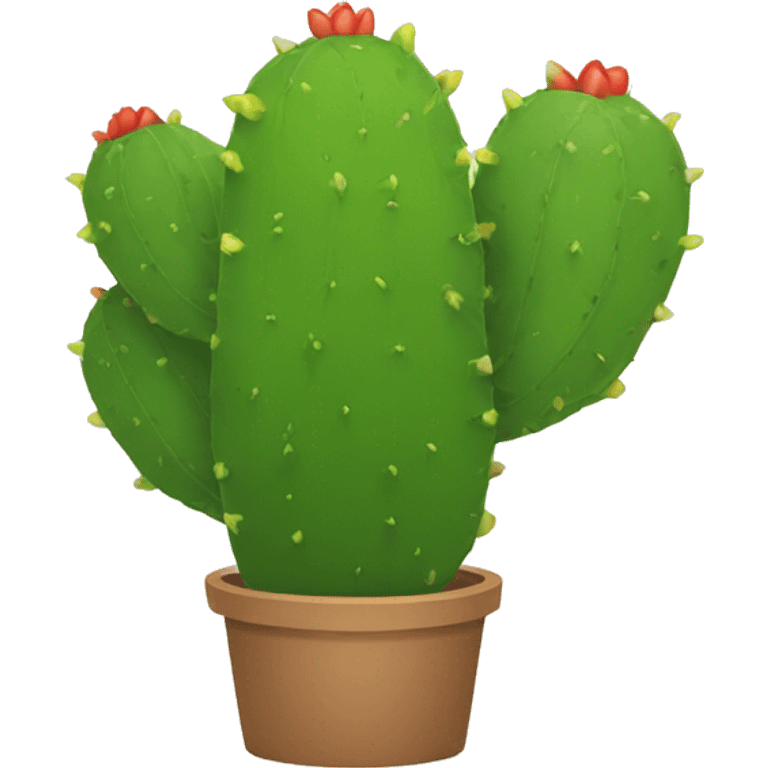 single flat Nopal without pot emoji