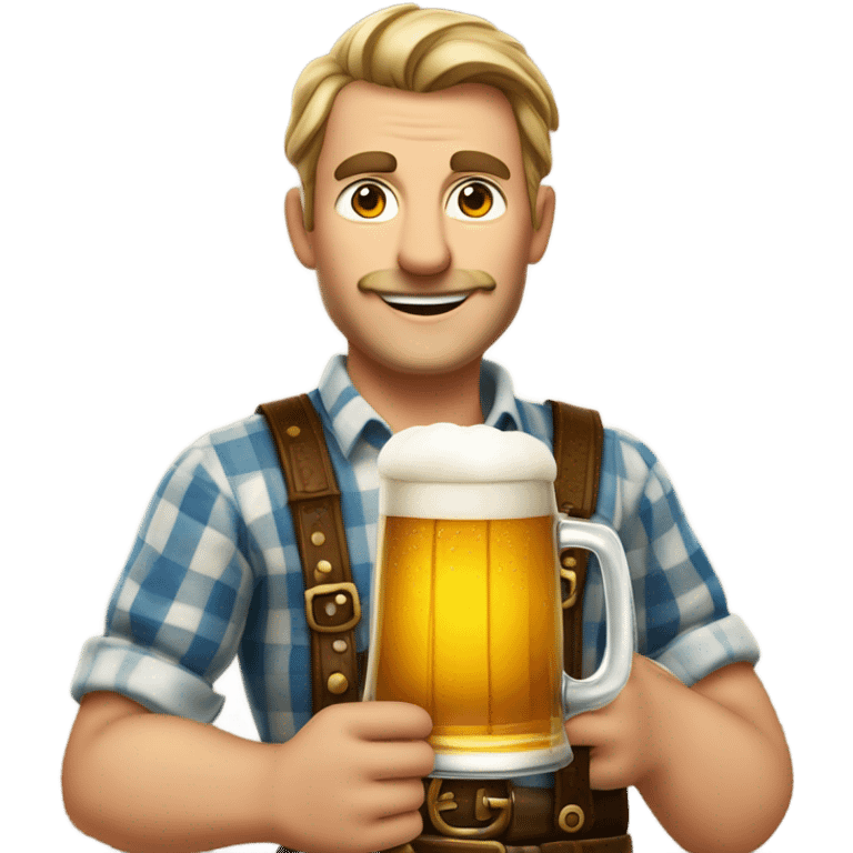 German man drinking beer emoji