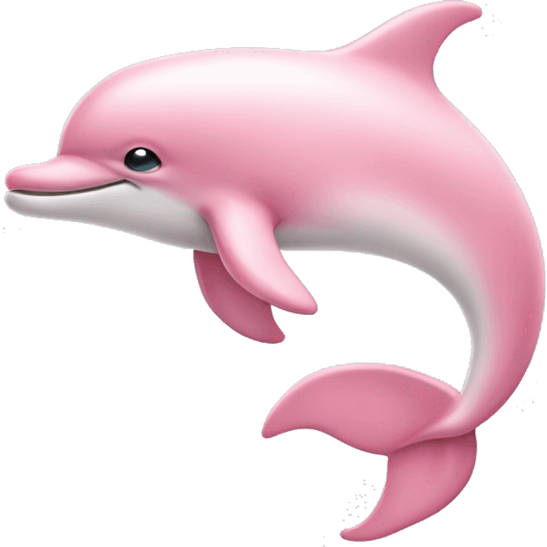 Pastel pink colored dolphin emoji