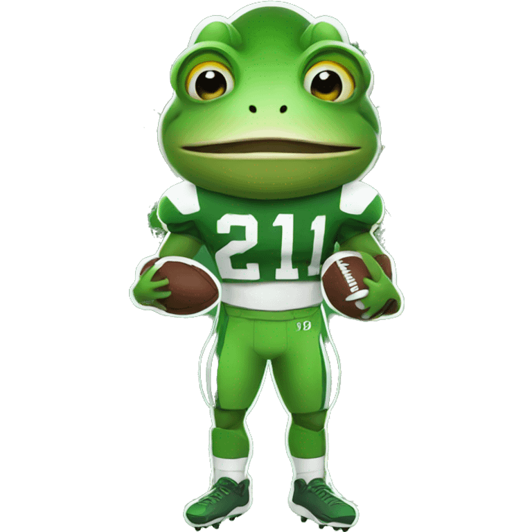 Football player frog man  emoji