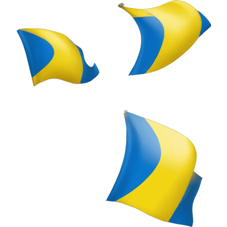 Drapeau de l’Ukraine avec une étoile noir au milieu  emoji