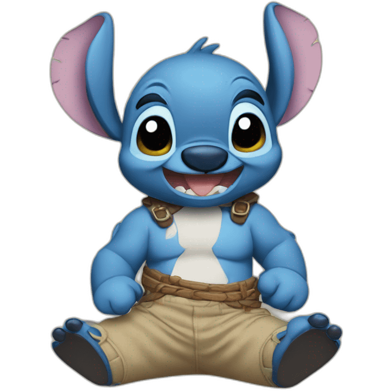 Stitch qui joue du Hautbois emoji