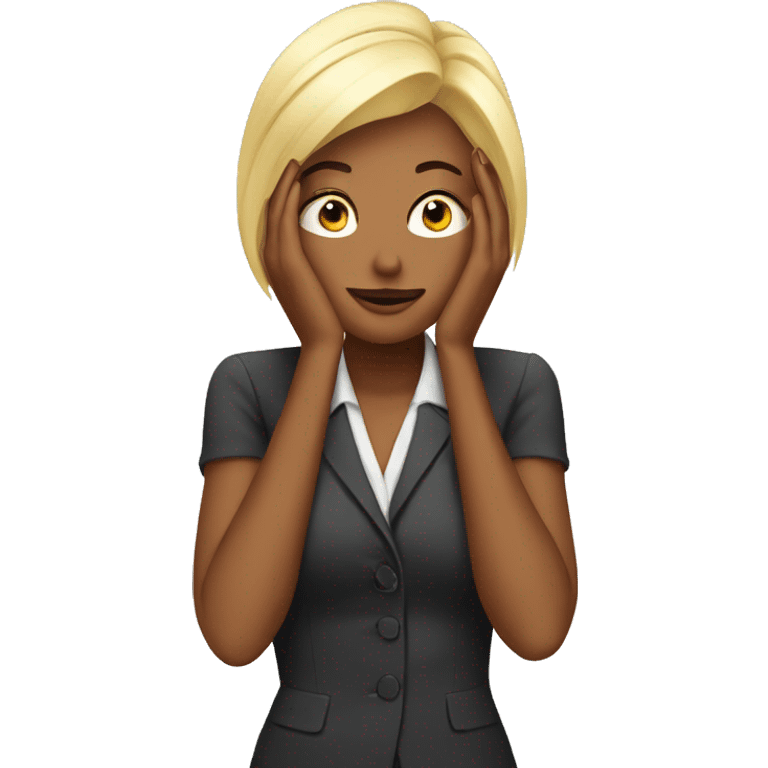 Business woman face palm emoji