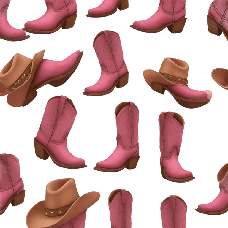 Cowgirl boots pink emoji