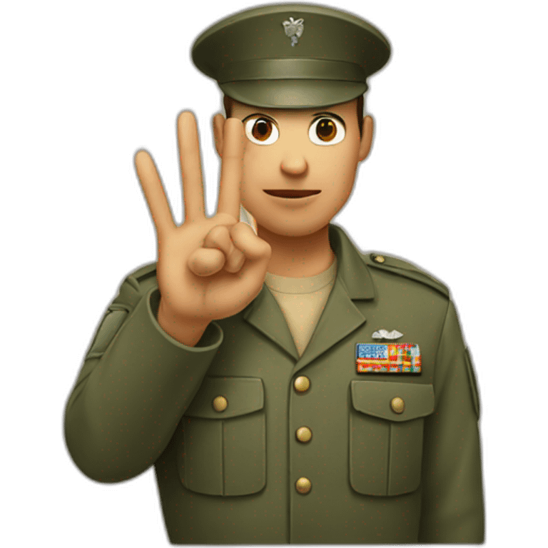 soldier respect hand sign emoji