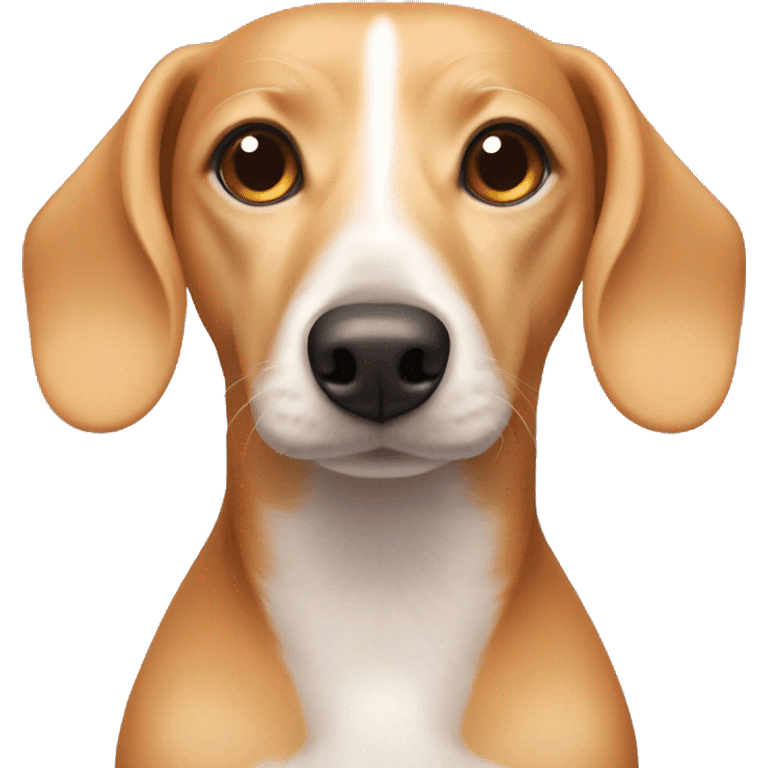 Light orange only around eyes and ears and white dachshund emoji