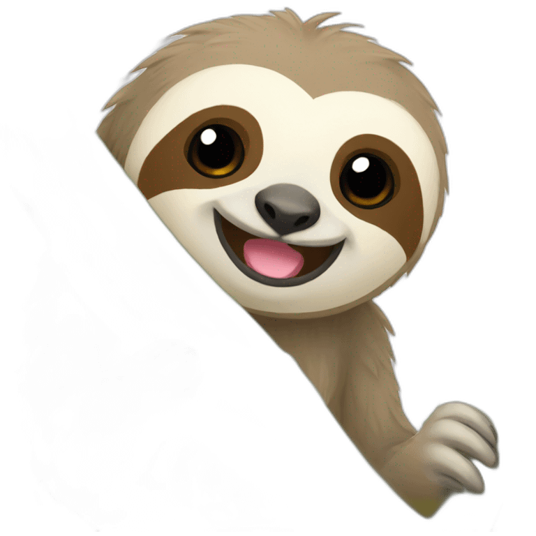 Cute sloth emoji