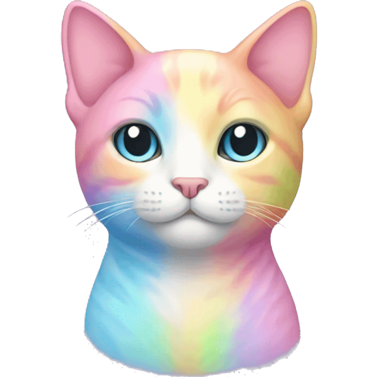 Pastel rainbow cat  emoji