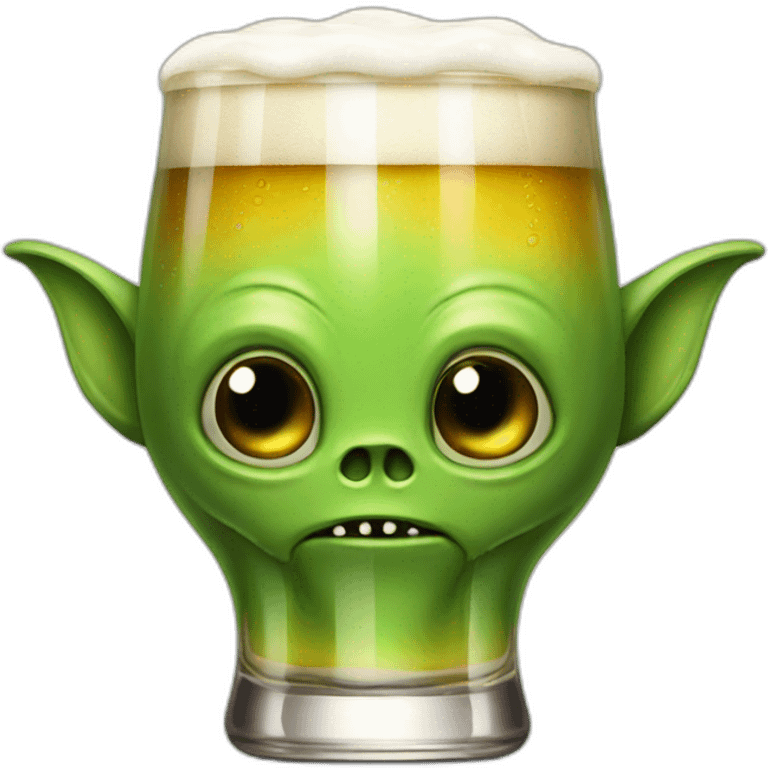 beer alien emoji